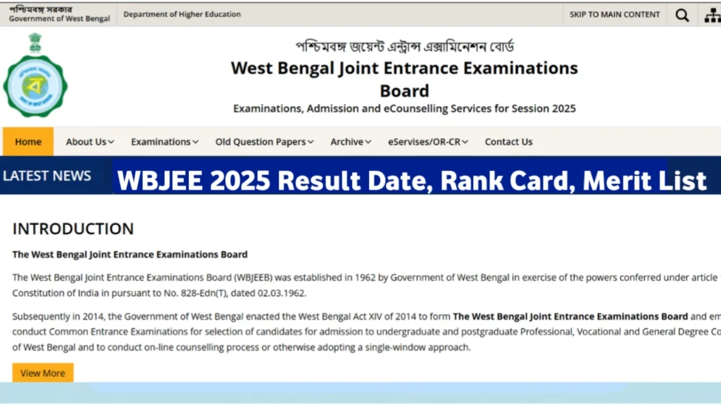 WBJEE 2025 Result