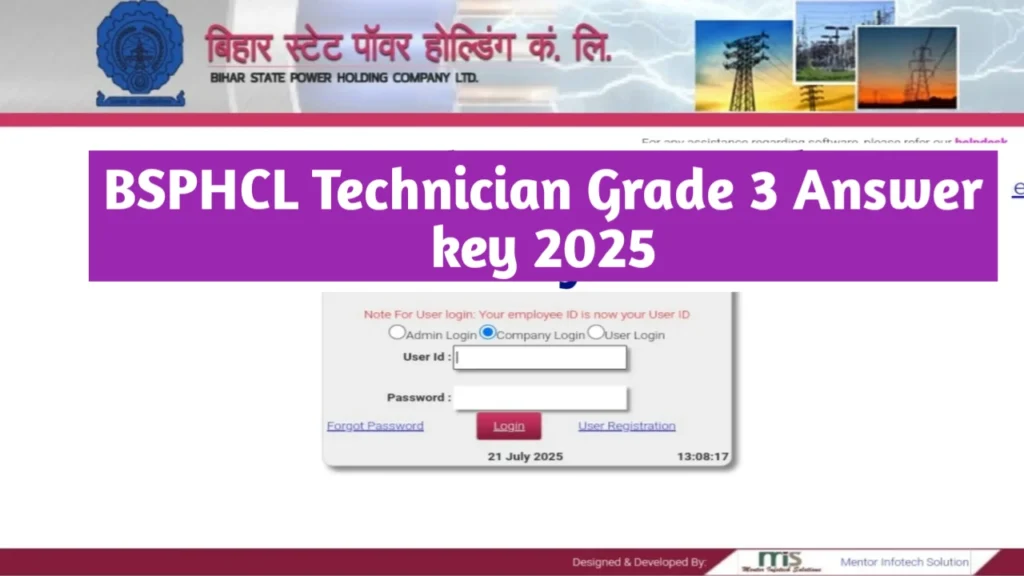 bsphcl.co.in Answer Key Download