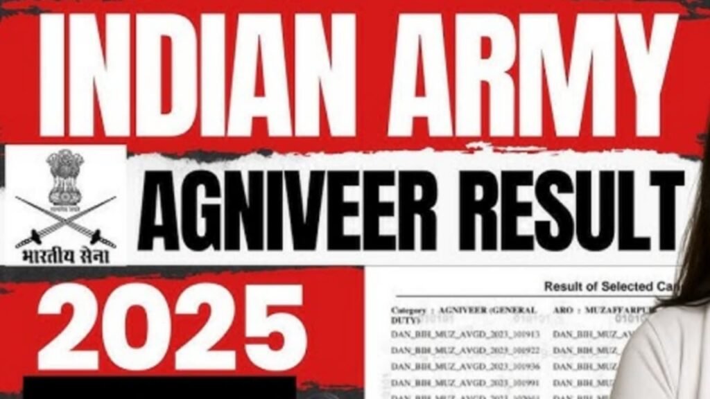 Army Agniveer Result