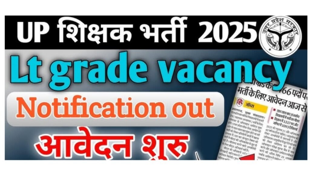 UP LT Grade Teacher Vacancy 2025
