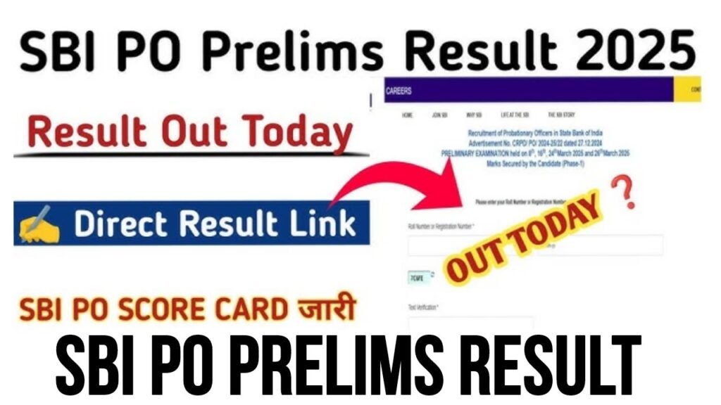 SBI PO Prelims Result