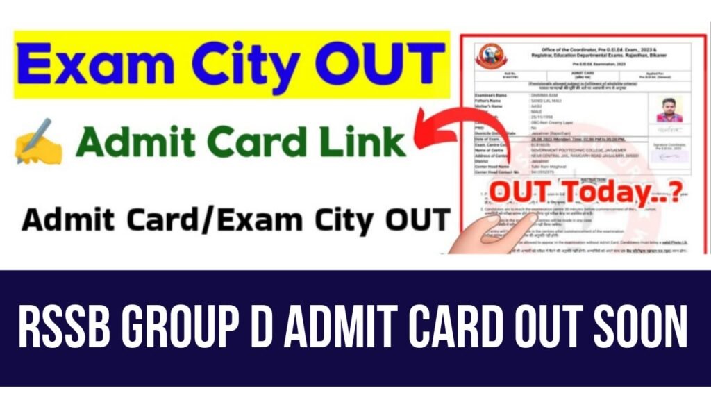 RSSB Group D Admit Card