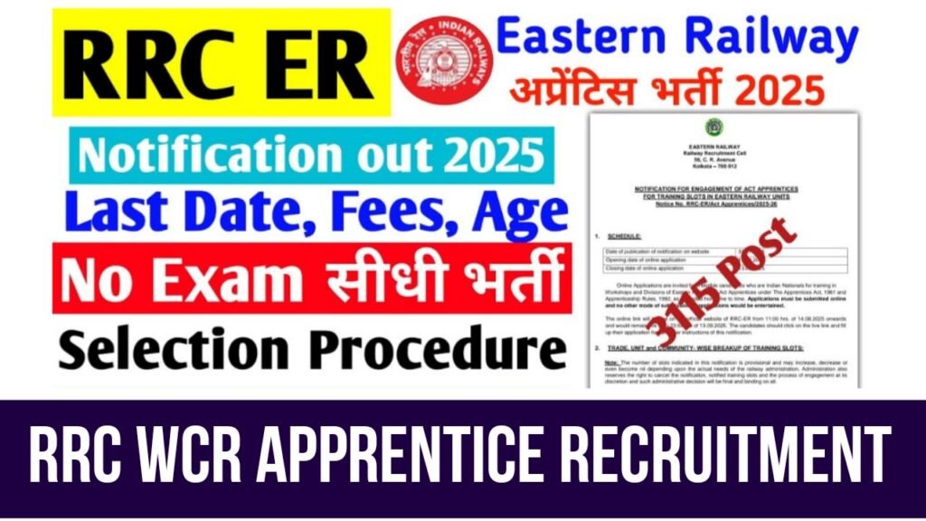 RRC WCR Apprentice Recruitment