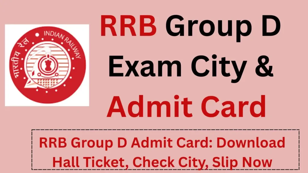 Railway RRB Group D Exam City & Admit Card 2025