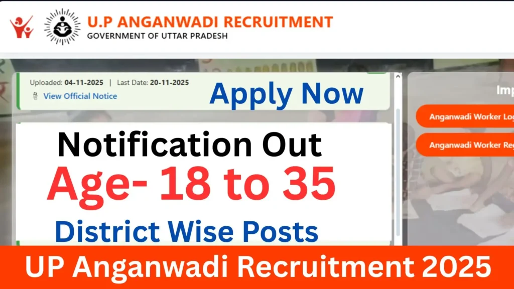 UP Anganwadi Recruitment Apply Online