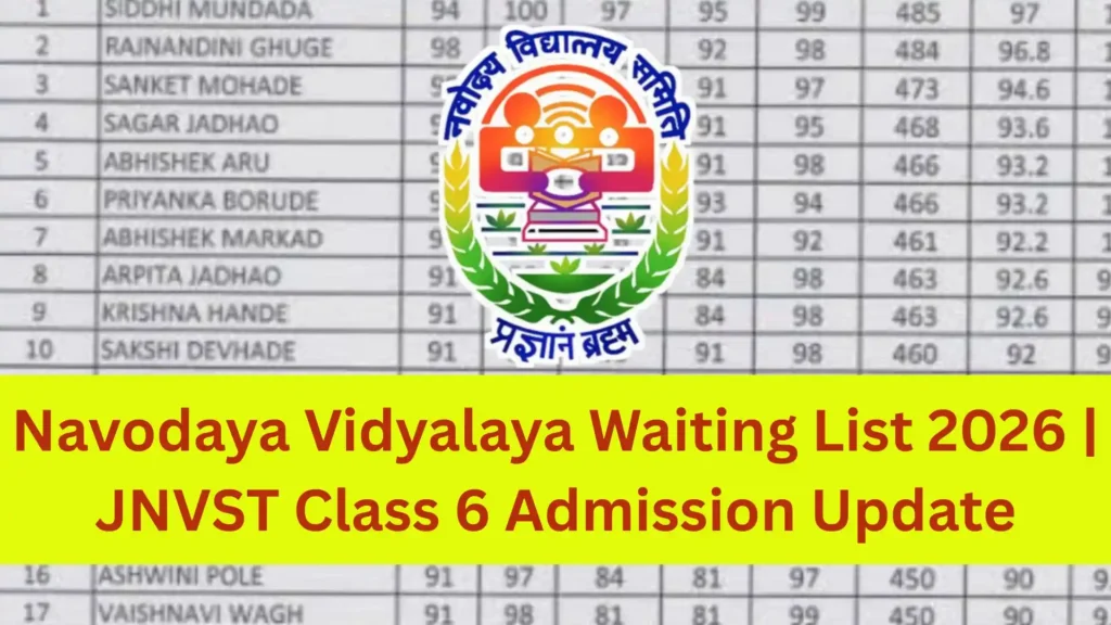 Navodaya Vidyalaya Waiting List