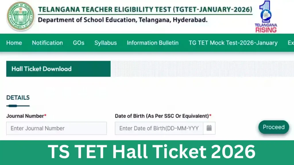 TS TET Hall Ticket