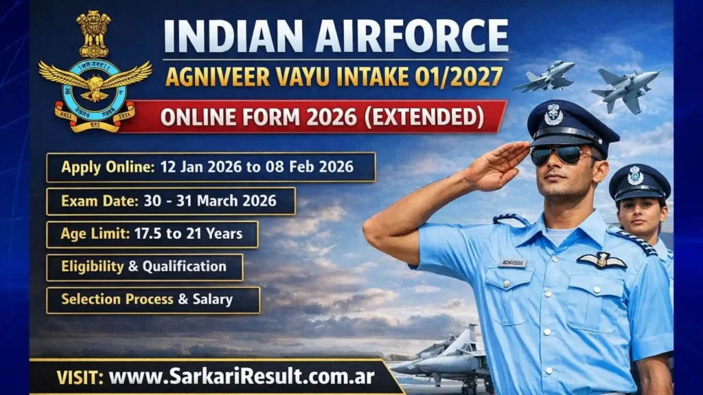 Indian Airforce Agniveer Vayu Intake Online Form 2026